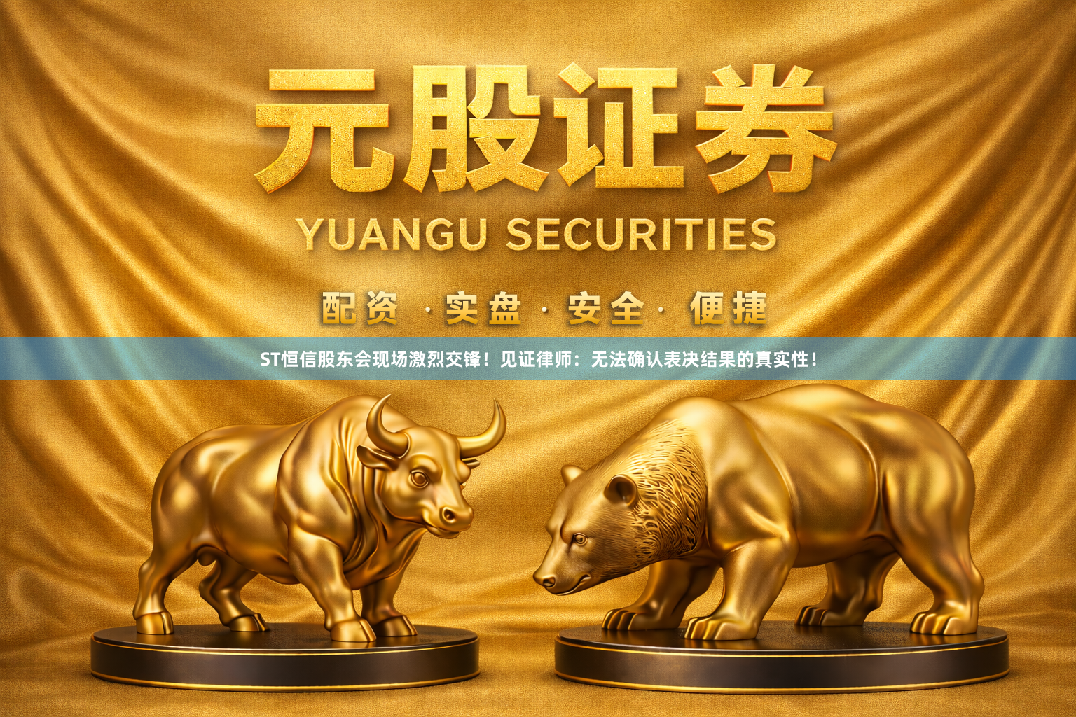 ST恒信股东会现场激烈交锋！见证律师：无法确认表决结果的真实性！