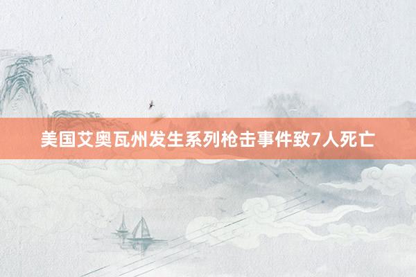 美国艾奥瓦州发生系列枪击事件致7人死亡