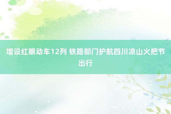 增设红眼动车12列 铁路部门护航四川凉山火把节出行