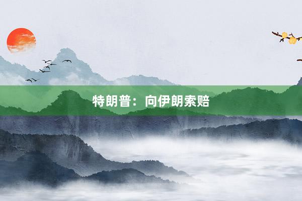 特朗普：向伊朗索赔