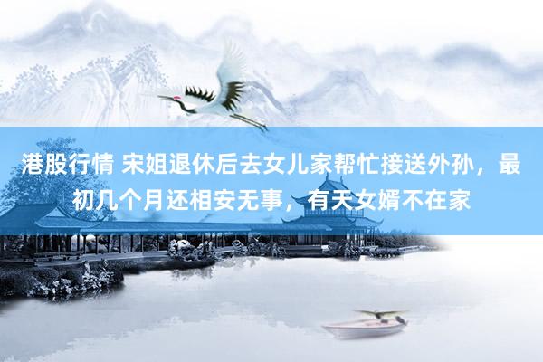 港股行情 宋姐退休后去女儿家帮忙接送外孙,最初几个月还相安无事,有天女婿不在家