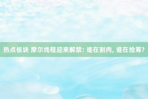 热点板块 摩尔线程迎来解禁: 谁在割肉, 谁在捡筹?