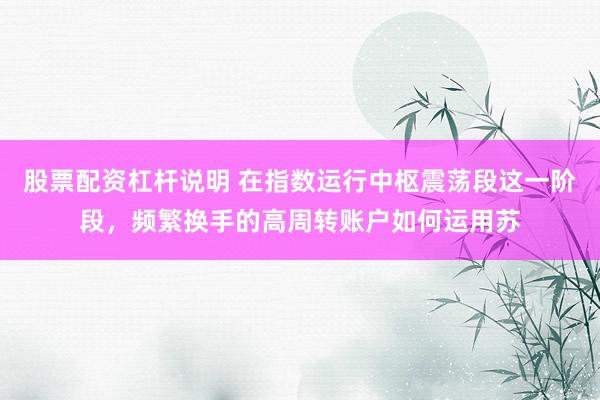 股票配资杠杆说明 在指数运行中枢震荡段这一阶段，频繁换手的高周转账户如何运用苏