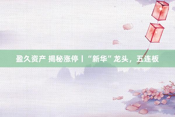 盈久资产 揭秘涨停丨“新华”龙头，五连板