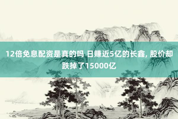12倍免息配资是真的吗 日赚近5亿的长鑫, 股价却跌掉了15000亿