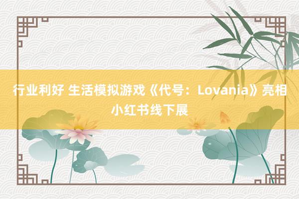 行业利好 生活模拟游戏《代号：Lovania》亮相小红书线下展